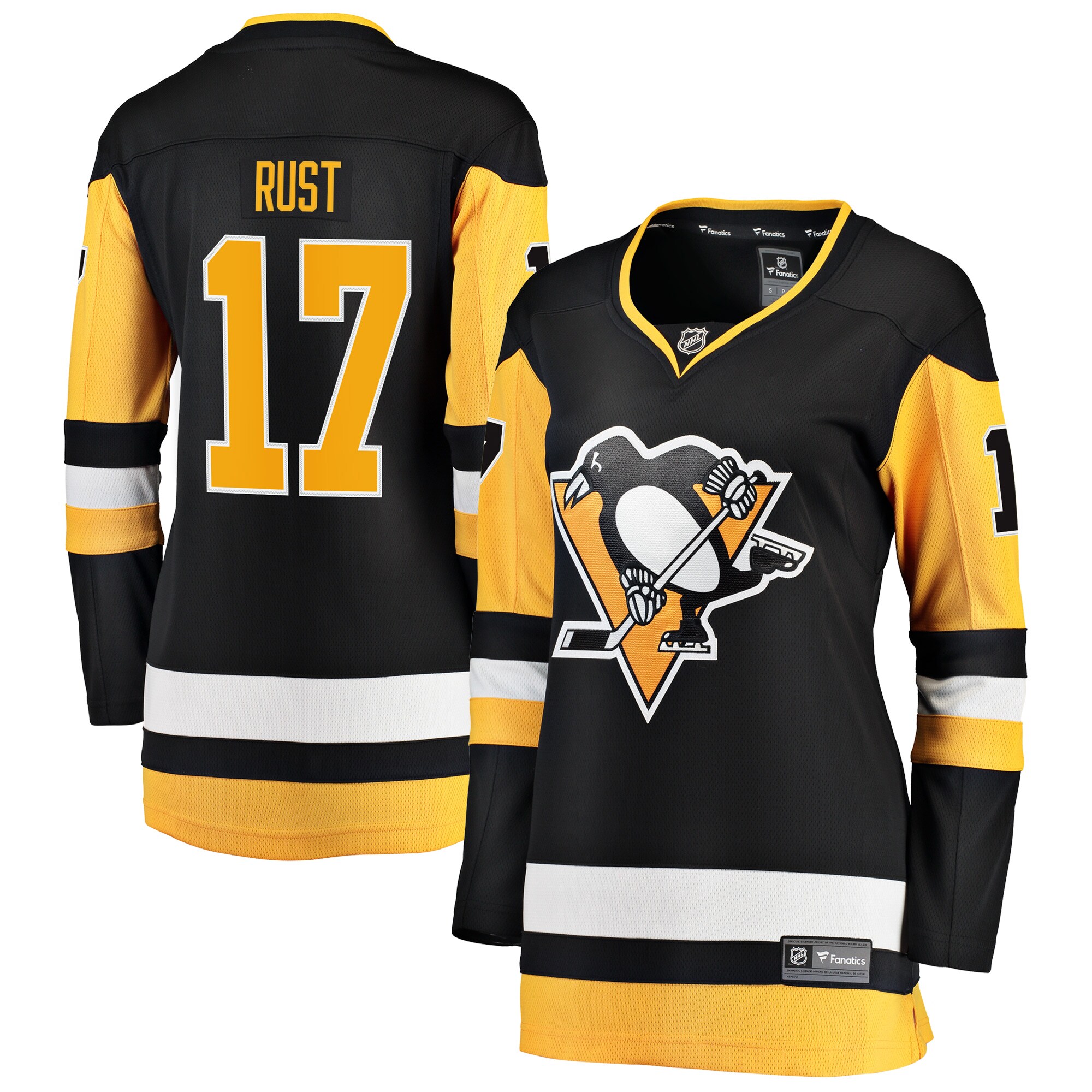 Pittsburgh Penguins Bryan Rust Black Premier Breakaway Player NHL Jersey Women's
