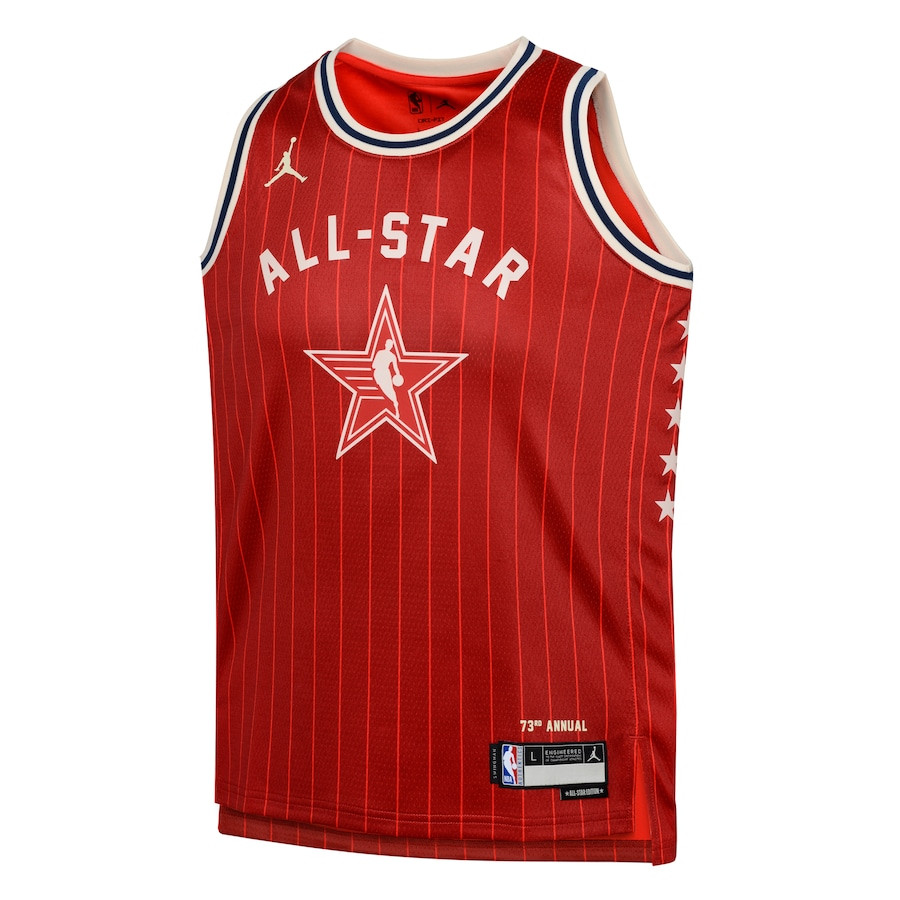 Luka Doncic 77 2024 All Star Game Swingma Crimson NBA Jersey Youth