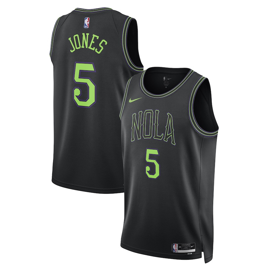 Herbert Jones 5 New Orleans Pelicans 2023/24 City Edition Swingman Black NBA Jersey Men's