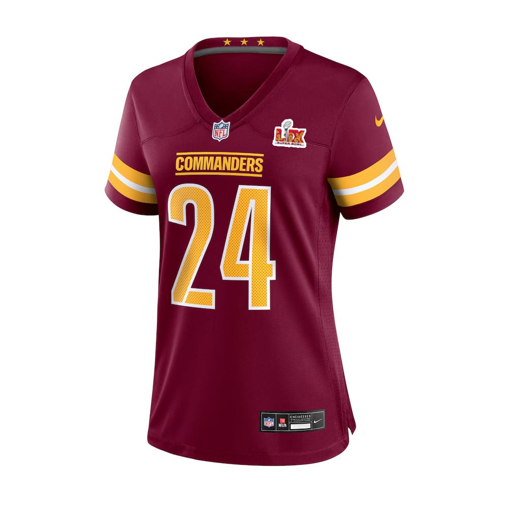Michael Davis #24 Washington Commanders Super Bowl LIX Burgundy NFL Jersey Women's