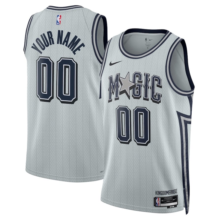 Orlando Magic Unisex 2024/25 Custom Swingman City Edition Silver NBA Jersey Unisex
