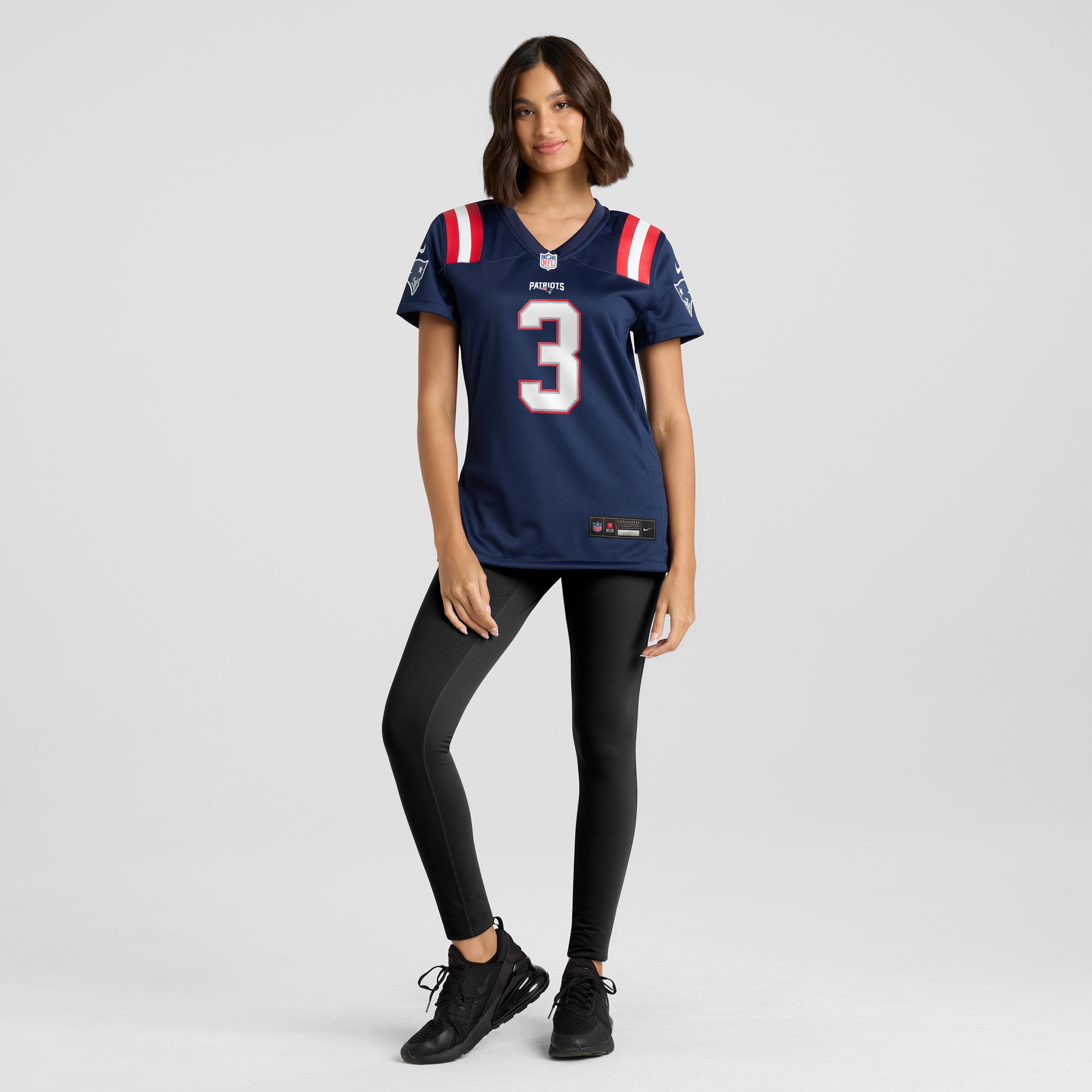 New England Patriots Demario Douglas Navy Game NFL Jersey Women's