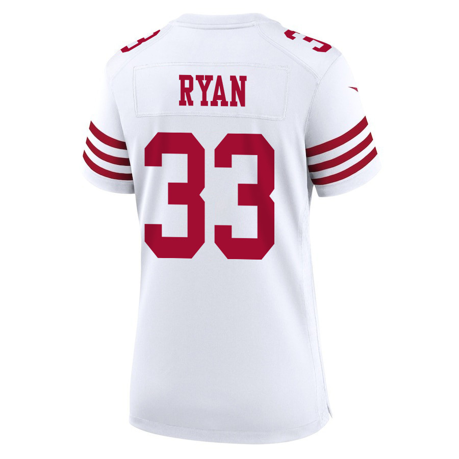 Logan Ryan 33 San Francisco 49ers Super Bowl LVIII Patch Game White NFL Jersey Women's