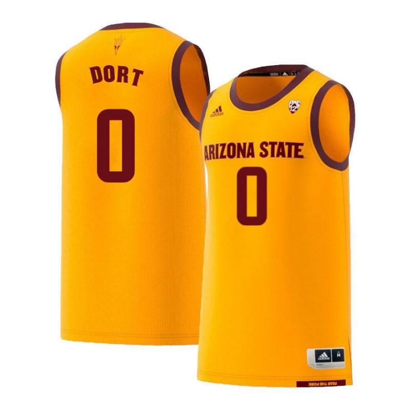 0 Luguentz Dort Yellow Retro Arizona State Sun Devils NCAA Jersey Men's