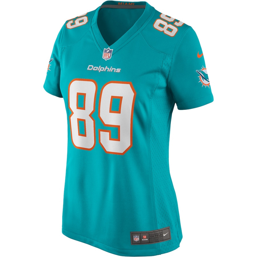 Nat Moore 89 Miami Dolphins Game Retired Aqua NFL Jersey Women's
