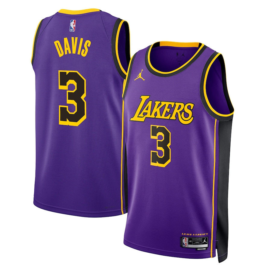 Anthony Davis 3 Los Angeles Lakers Unisex Swingman Statement Edition Purple NBA Jersey Unisex