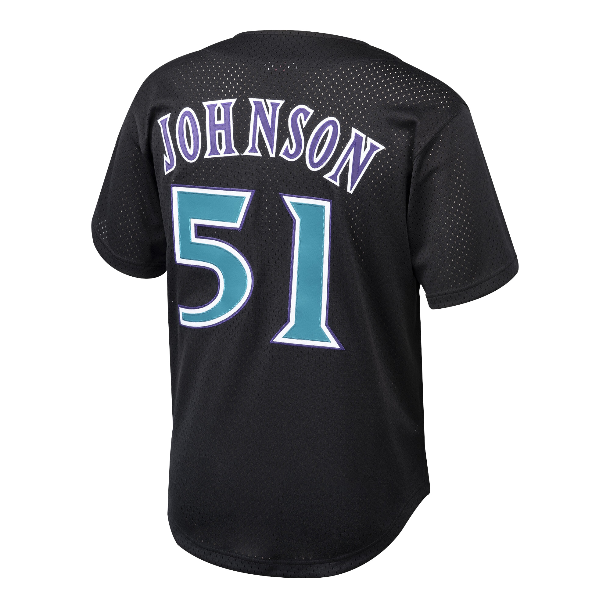 Arizona Diamondbacks Randy Johnson Mitchell Ness Black Cooperstown Collection Mesh Batting Practice Button-Up MLB Jersey Men's