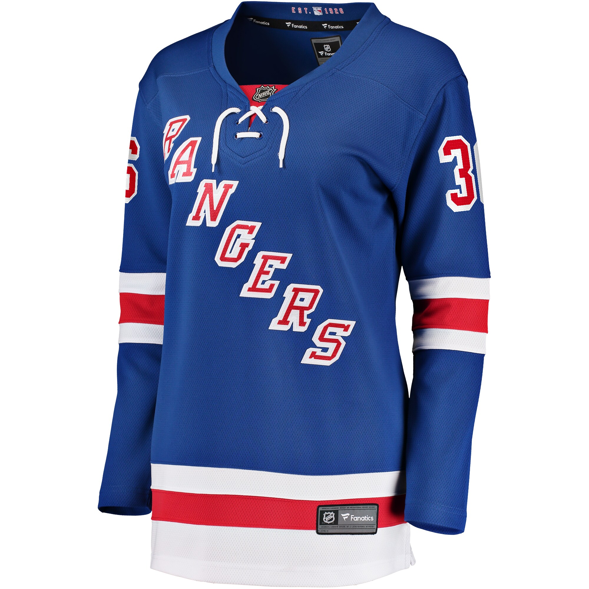 New York Rangers Anton Blidh Blue Home Breakaway Player NHL Jersey Women's