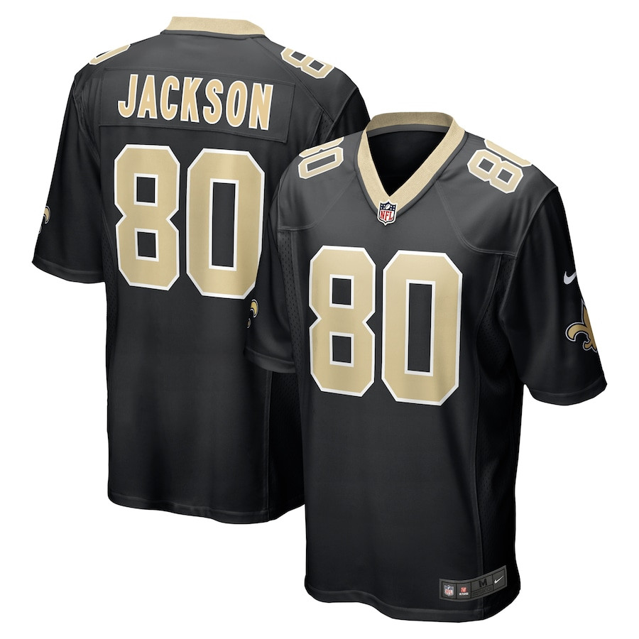 Jermaine Jackson 80 New Orleans Saints Game Black NFL Jersey Men's