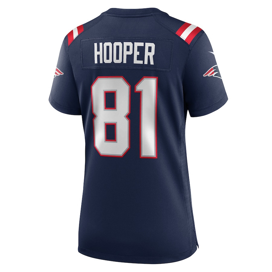 Austin Hooper 81 New England Patriots Team Game Navy NFL Jersey Women's
