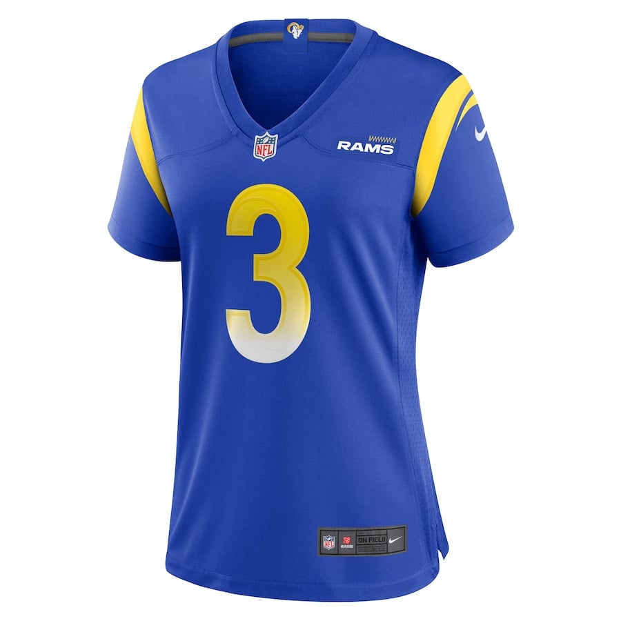 Sam Wiglusz 3 Los Angeles Rams Game Royal NFL Jersey Women's