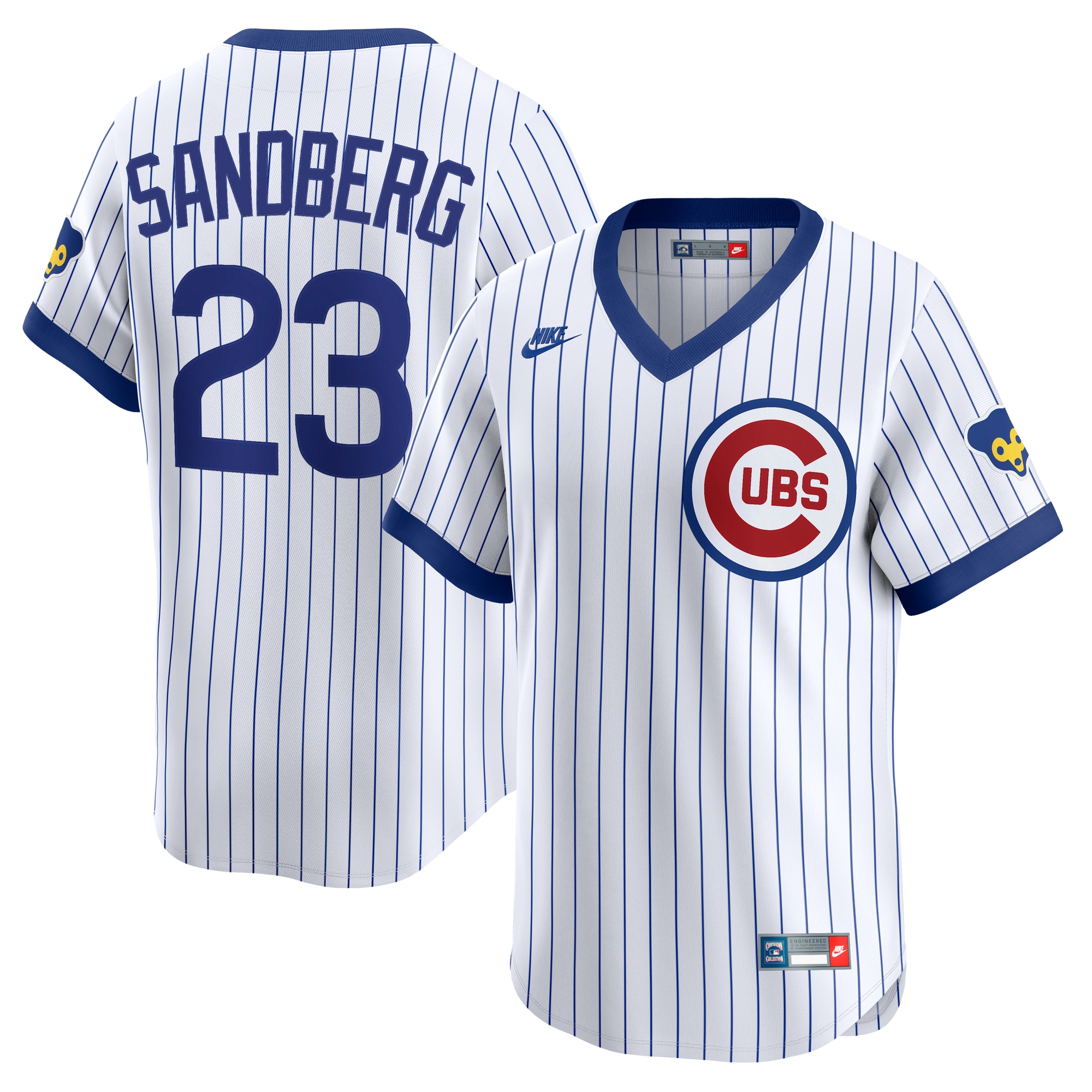 Chicago Cubs Ryne Sandberg White Throwback Cooperstown Collection Limited MLB Jersey Men's