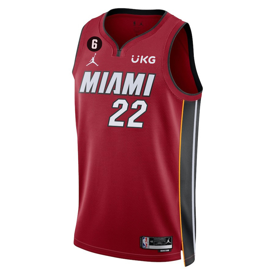 Jimmy Butler 22 Miami Heat Final Champions 2023 Swingman Red NBA Jersey Men's