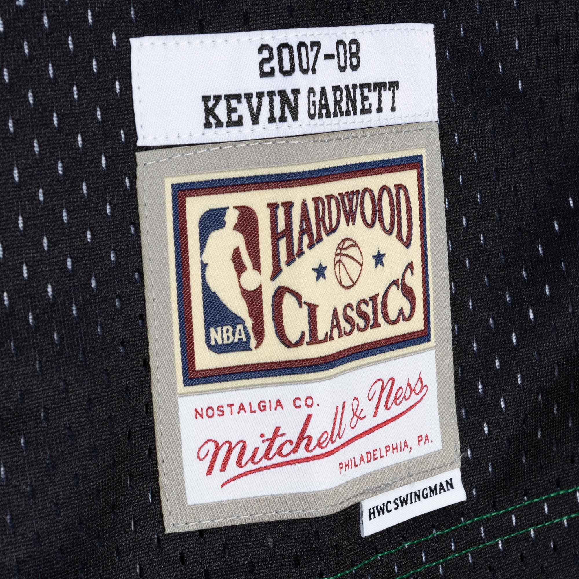 Mitchell Ness Kevin Garnett Black/Kelly Green Boston Celtics Hardwood Classics 2007/08 Split Swingman NBA Jersey Men's
