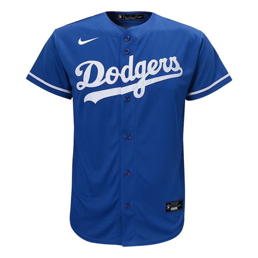 Mookie Betts 50 Los Angeles Dodgers Signed Cartoon 2023 Alternate Player Royal MLB Jersey Youth