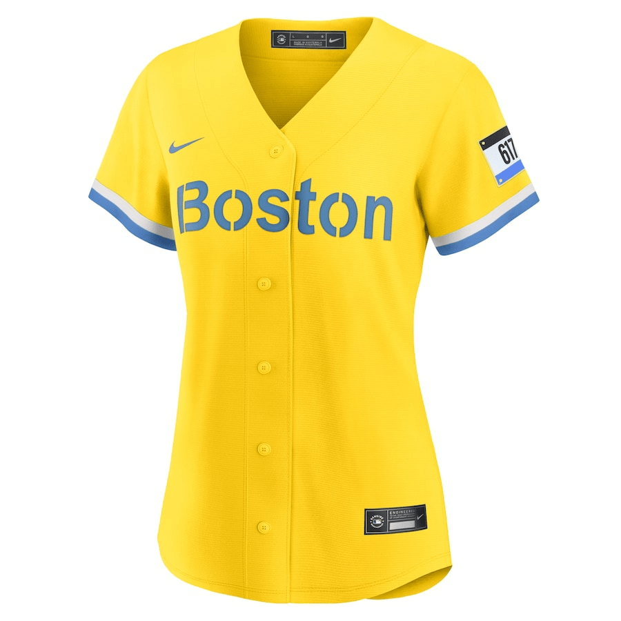 David Ortiz 34 Boston Red Sox City Connect Gold MLB Jersey Women's
