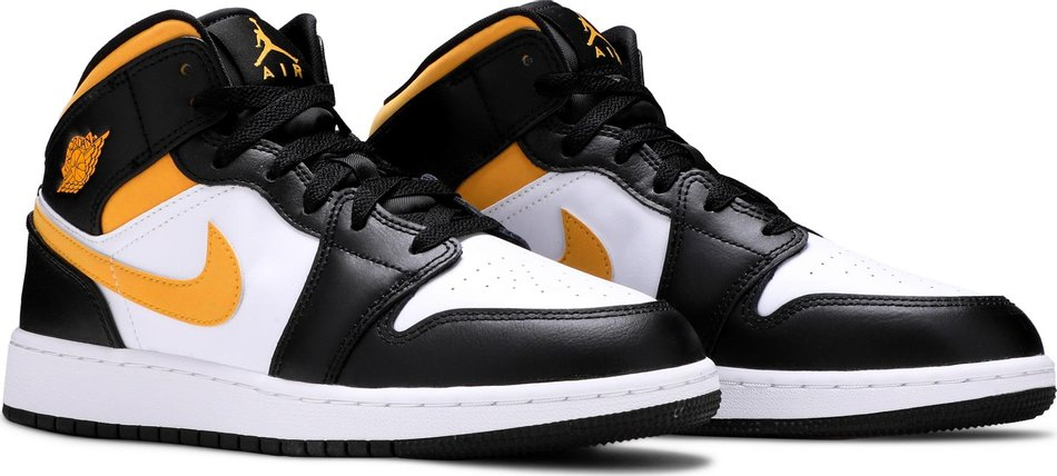 Air Jordan 1 Mid GS Black University Gold 554725-177