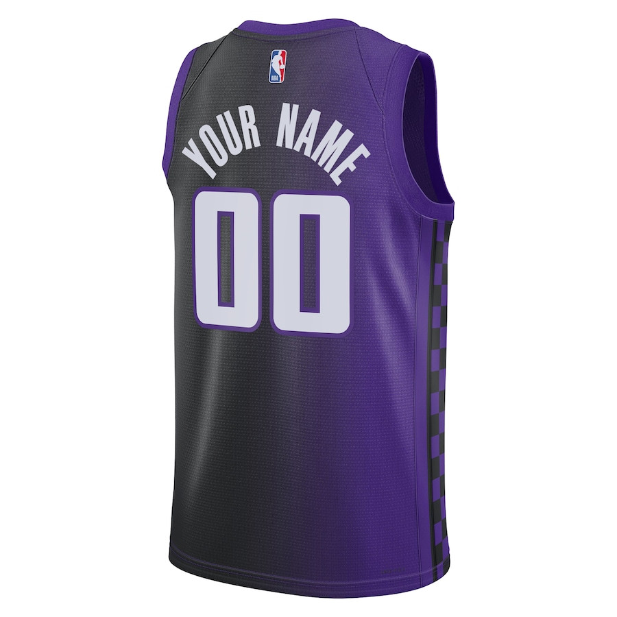 Sacramento Kings Statement Swingman Custom Black/Purple NBA Jersey Men's