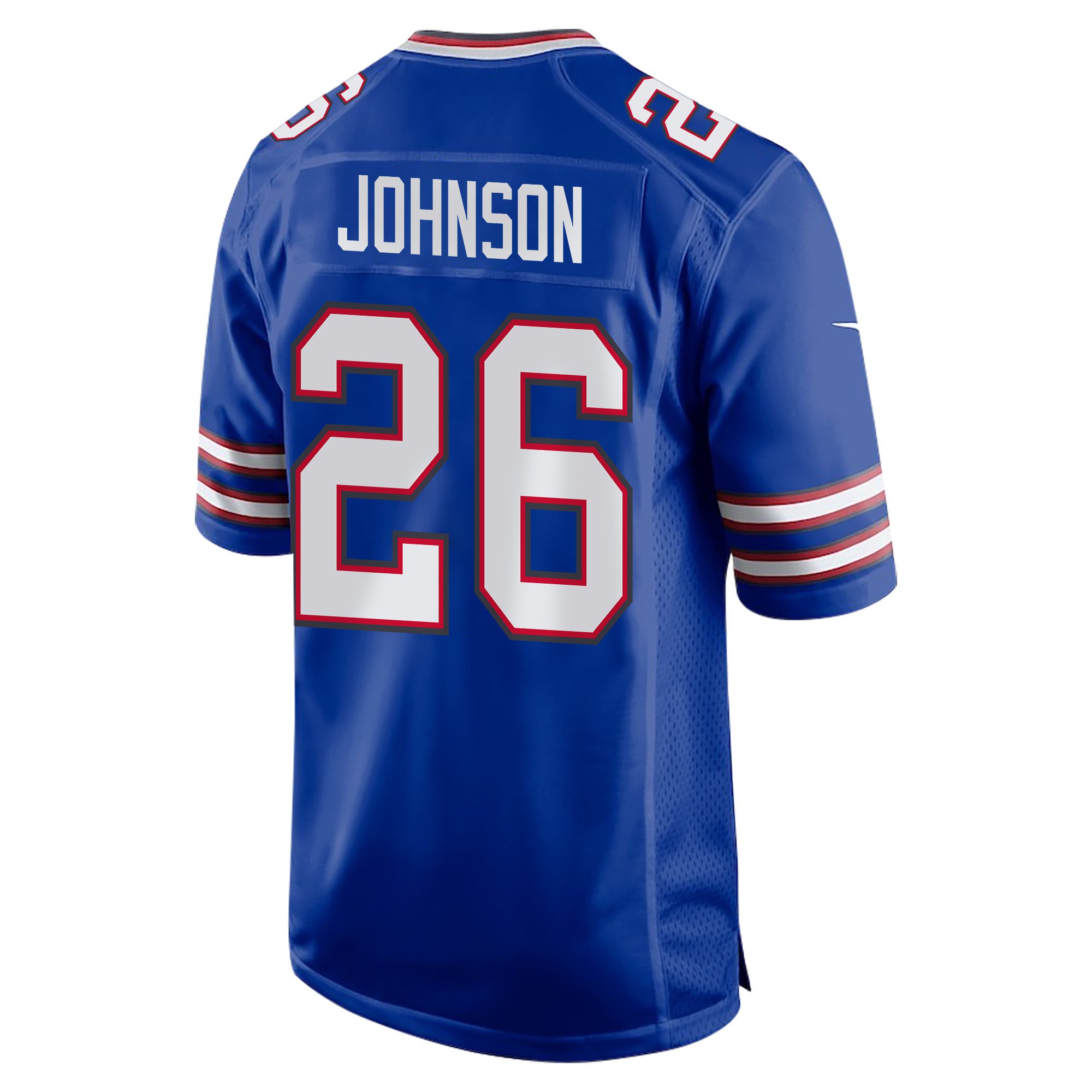 Ty Johnson 26 Buffalo Bills Super Bowl LIX Champions Patch New Orleans A Symphony of Sport' EMBROIDERED Game Royal NFL Jersey Men's