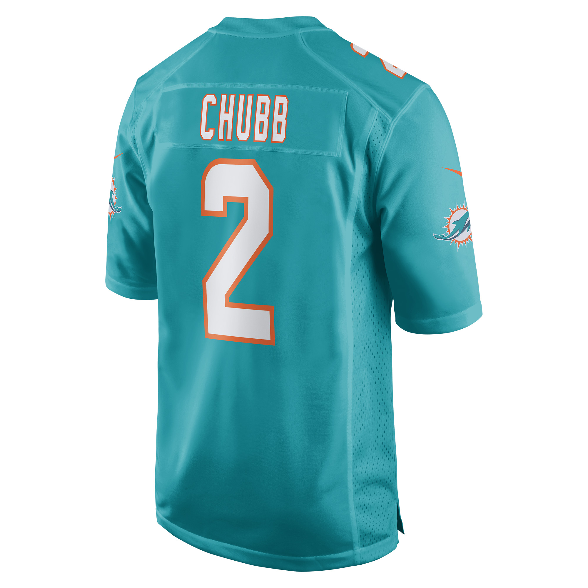 Miami Dolphins Bradley Chubb Aqua Game Player NFL Jersey Men's