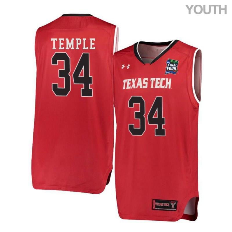 Under Armour 34 Matthew Temple Red Texas Tech Red Raiders NCAA Jersey Youth