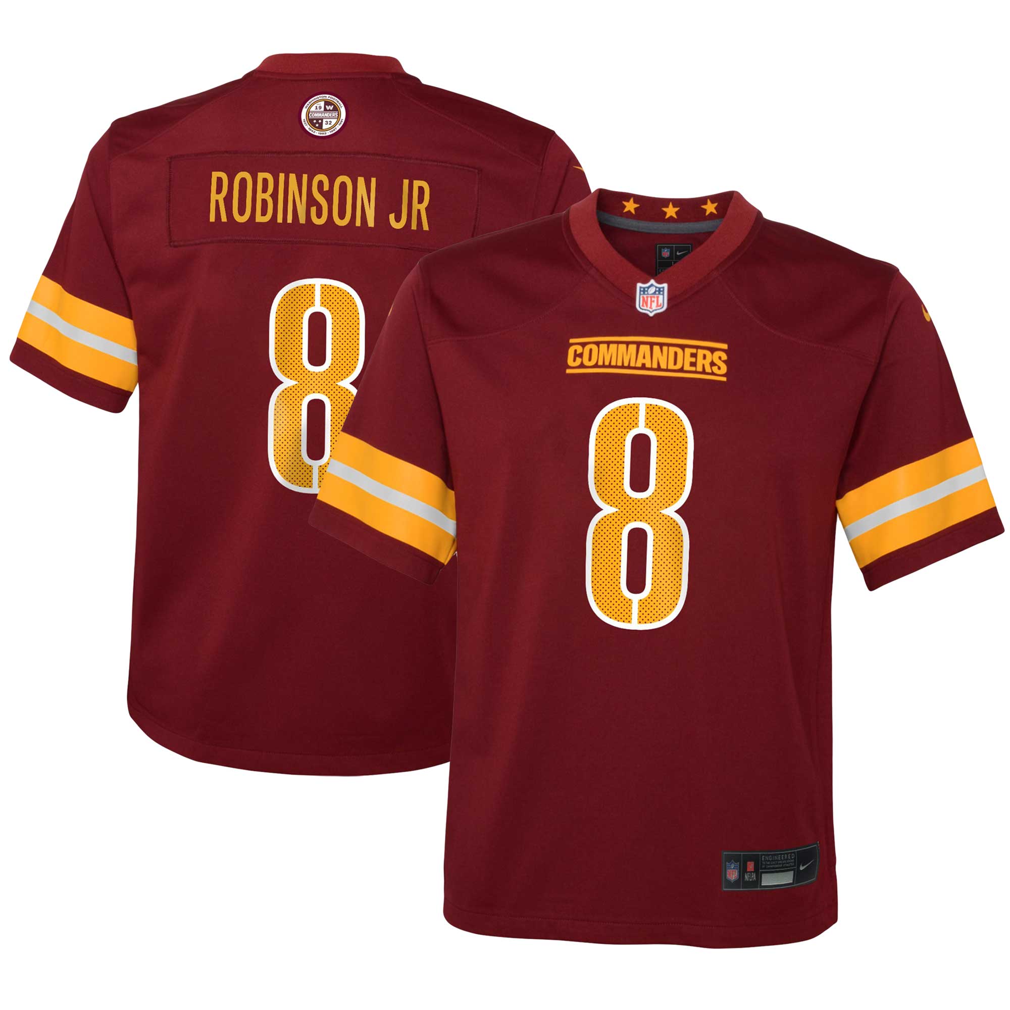 Washington Commanders Brian Robinson Jr. Burgundy Game NFL Jersey Youth