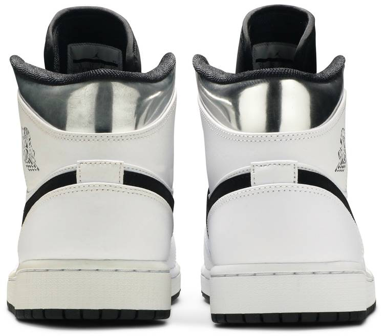 Air Jordan 1 Mid White Silver 554724-121