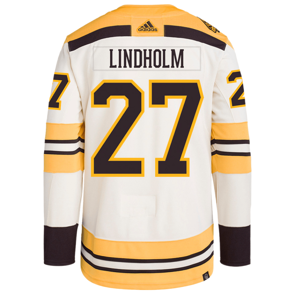 Hampus Lindholm 27 Boston Bruins 100th Anniversary Primegreen Third Cream NHL Jersey Men's