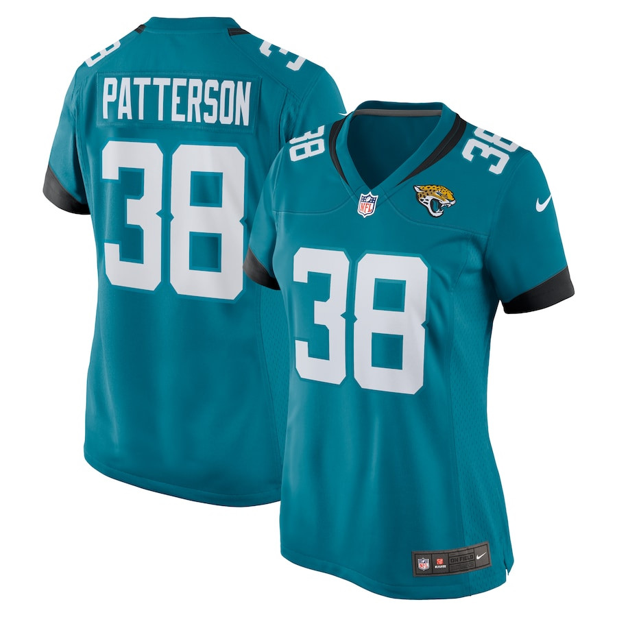 Riley Patterson 38 Jacksonville Jaguars Alternate Game Teal NFL Jersey Women's