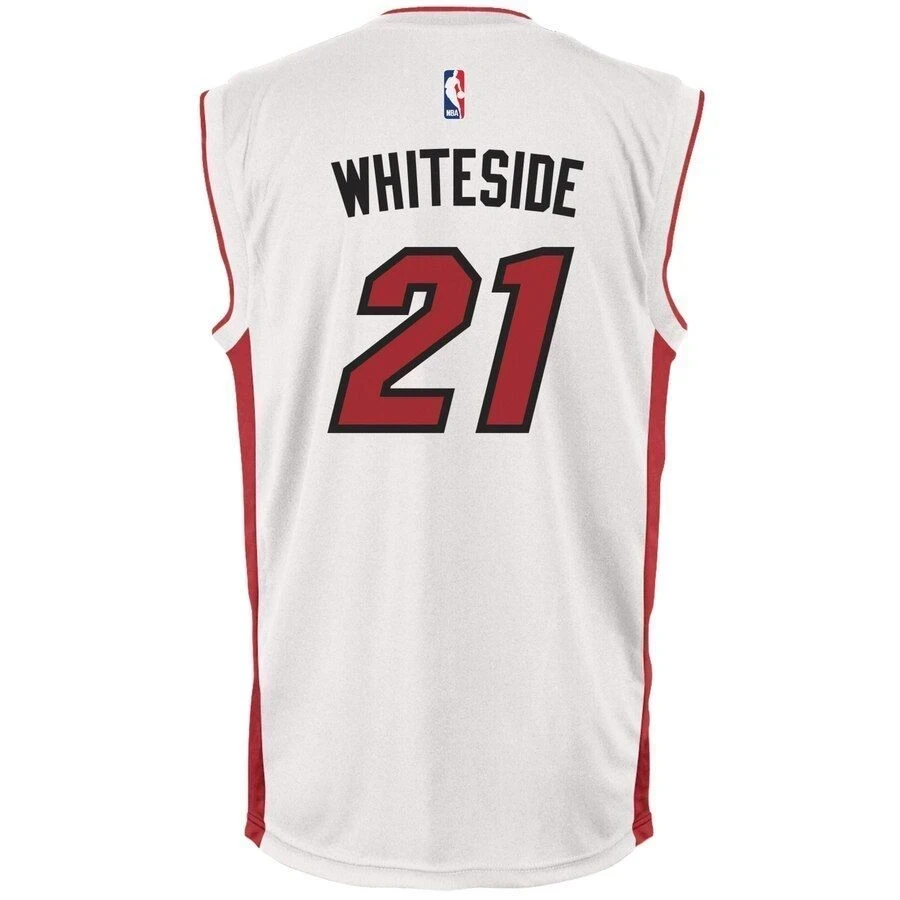 Hassa Whiteside Miami Heat Home White NBA Jersey Men's