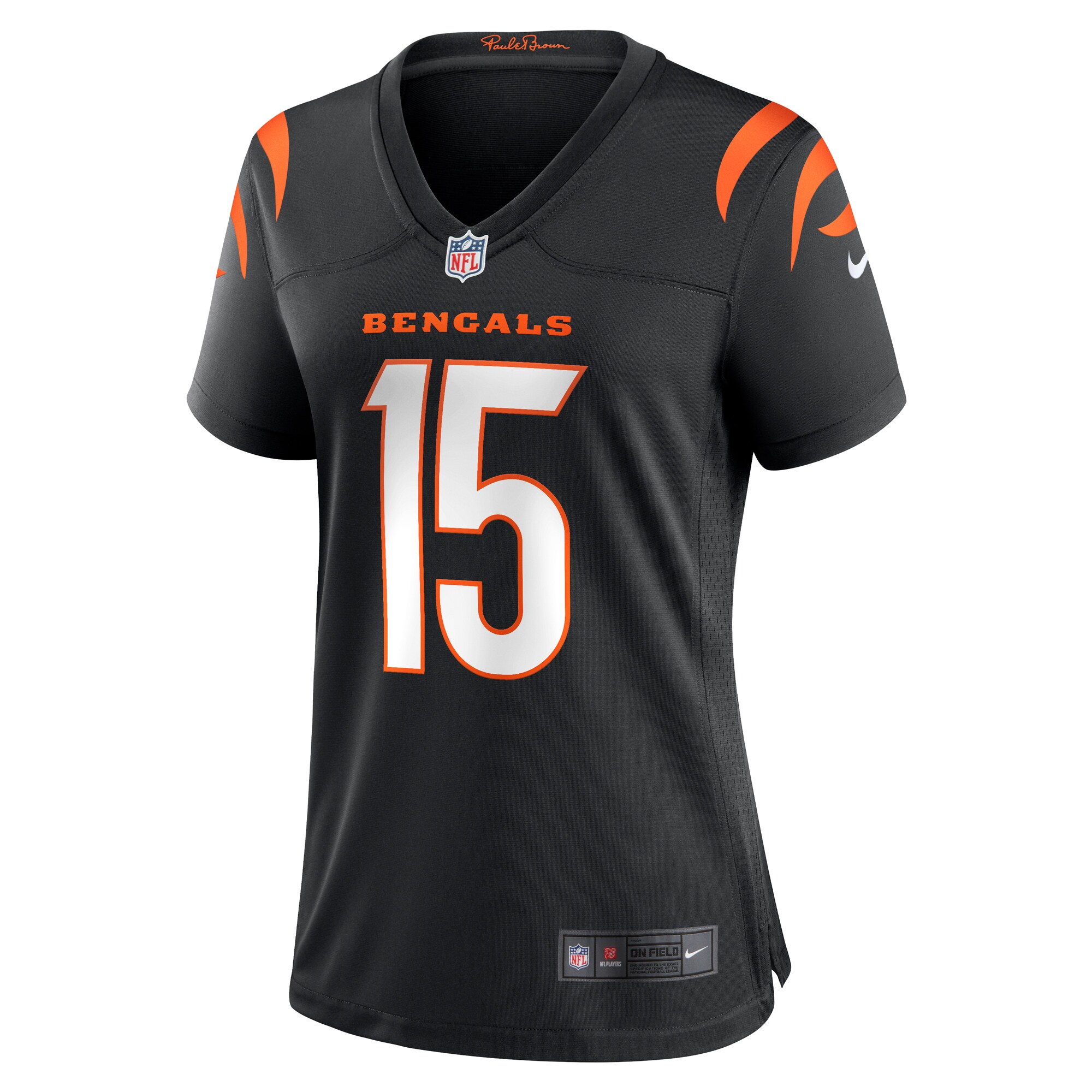 Cincinnati Bengals Charlie Jones Black Team Game NFL Jersey Women's
