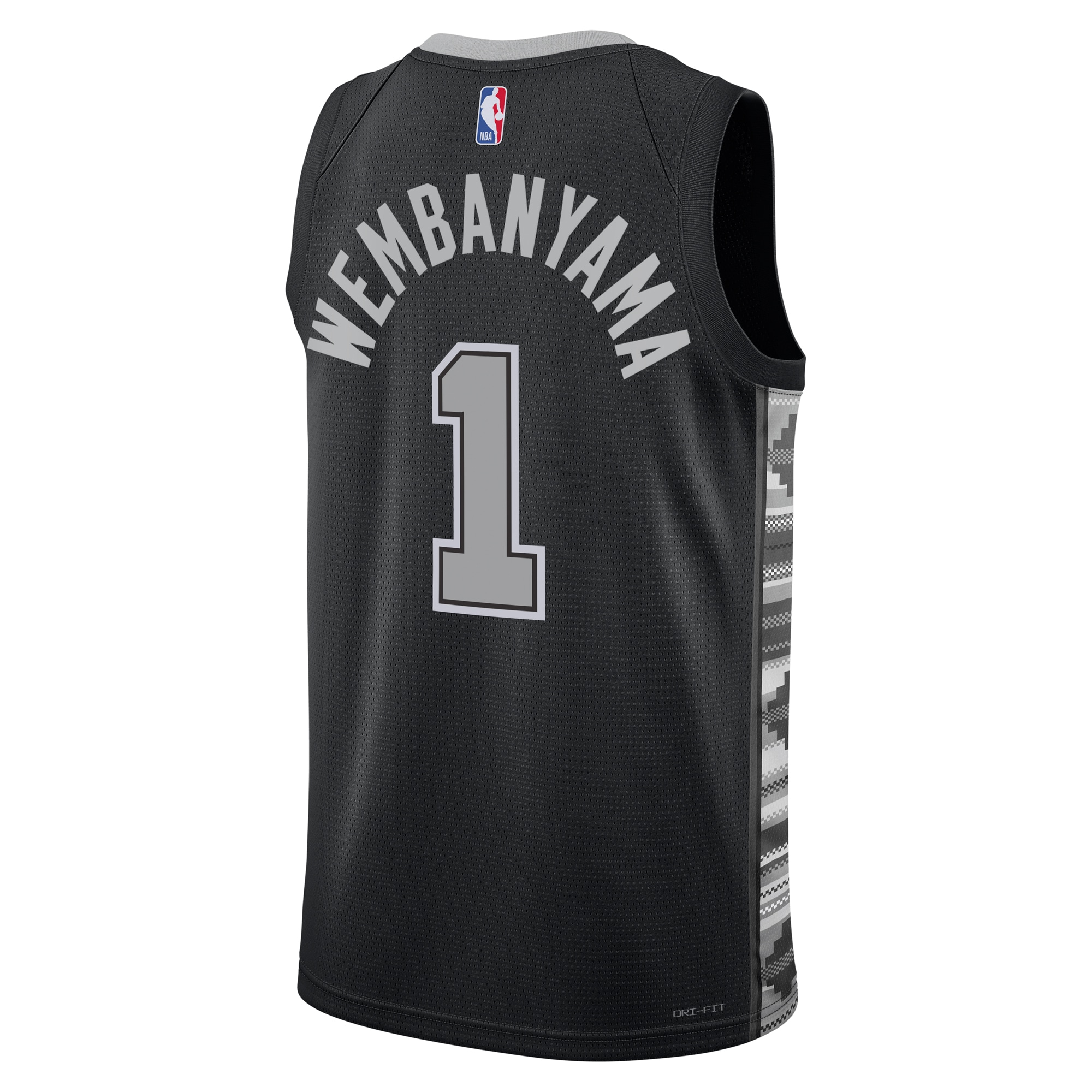 San Antonio Spurs Jordan Statement Swingman 2023 Draft First Round Pick Black Victor Wembanyam Unisex NBA Jersey Unisex