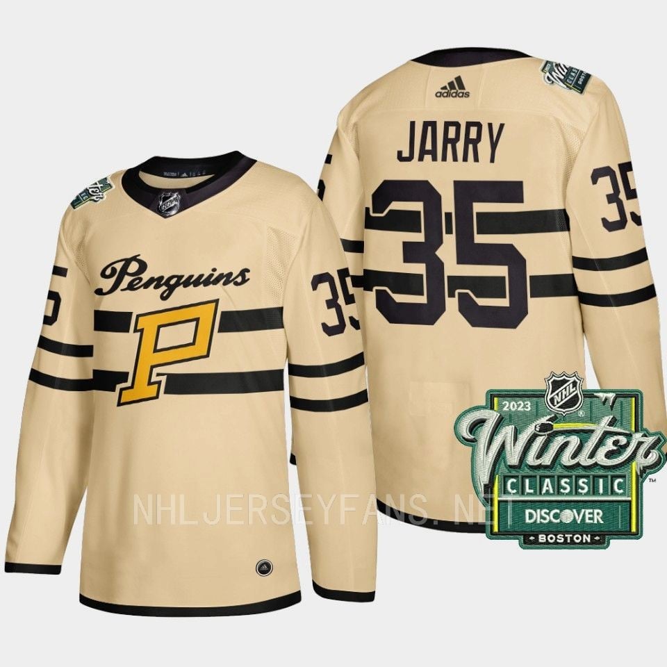 Tristan Jarry 35 Pittsburgh Penguins 2023 Winter Classic Cream NHL Jersey Men's