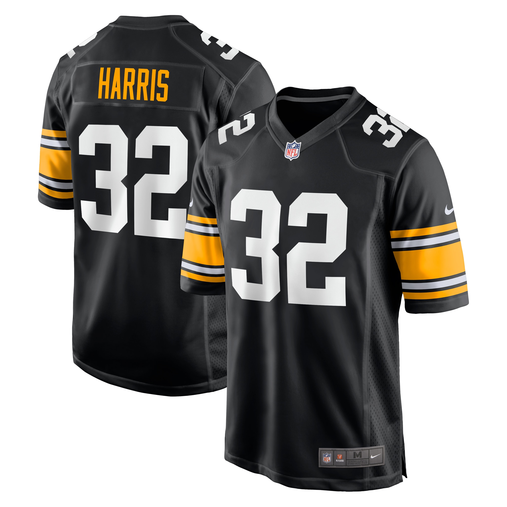 Pittsburgh Steelers Franco Harris Black Alternate Retired Player NFL Jersey Men's