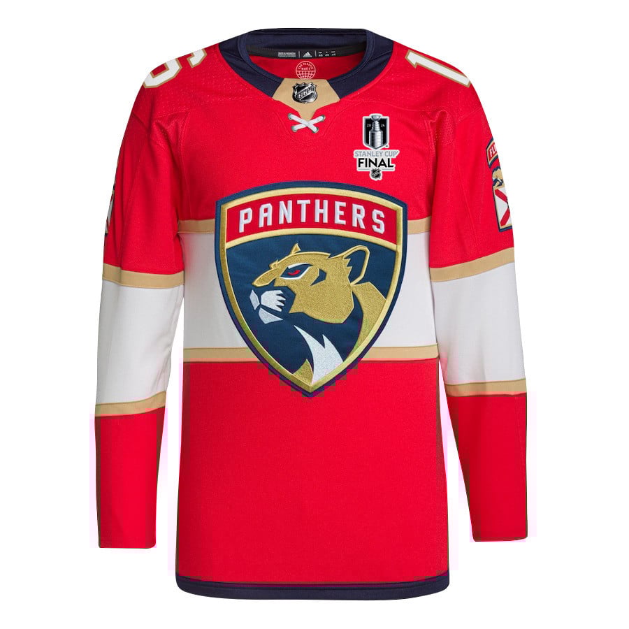 Aleksander Barkov 16 Florida Panthers 2024 STANLEY CUP Final Home Breakaway Red NHL Jersey Men's