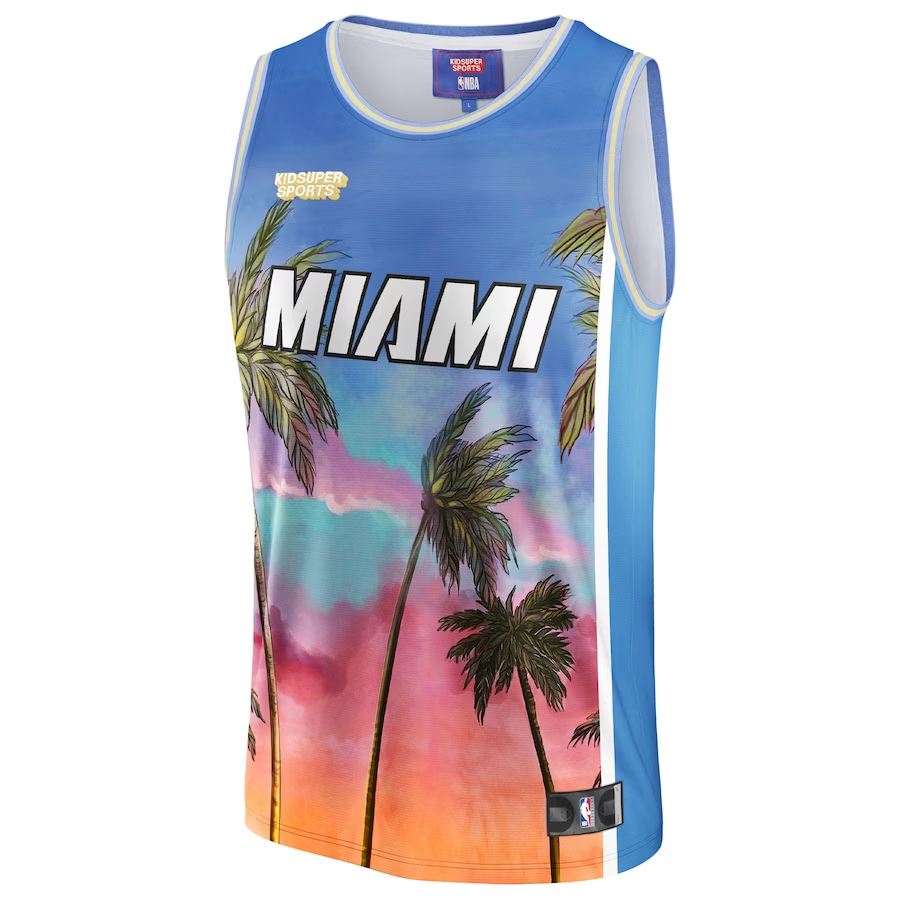 Miami Heat KidSuper Studio Unisex Hometown Blue NBA Jersey Unisex