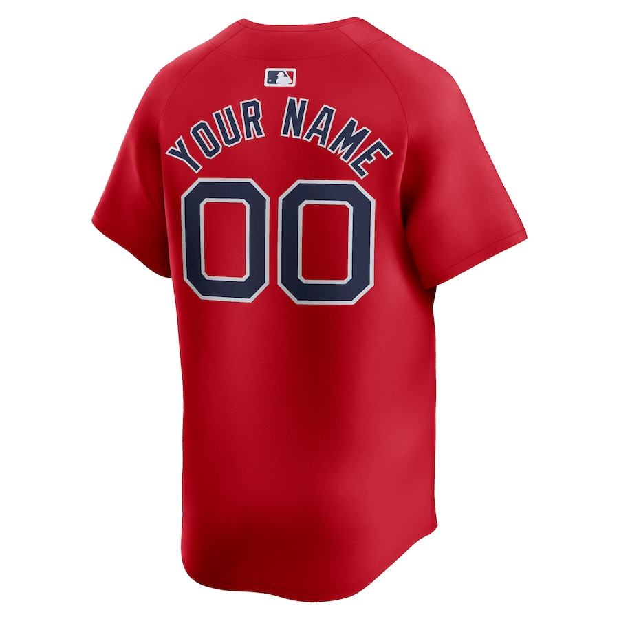 Boston Red Sox Alternate Limited Custom Red MLB Jersey Men's