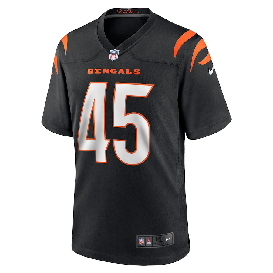 Maema Njongmeta 45 Cincinnati Bengals Game Black NFL Jersey Men's
