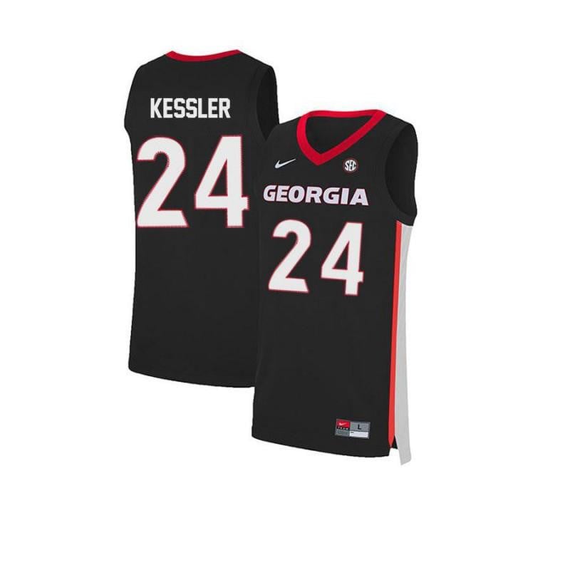 24 Houston Kessler Black Elite Georgia Bulldogs NCAA Jersey Men's