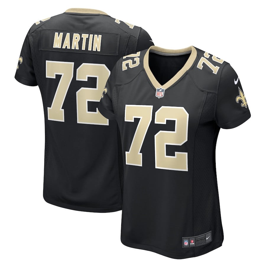 Nick Martin 72 New Orleans Saints Game Black NFL Jersey Women's