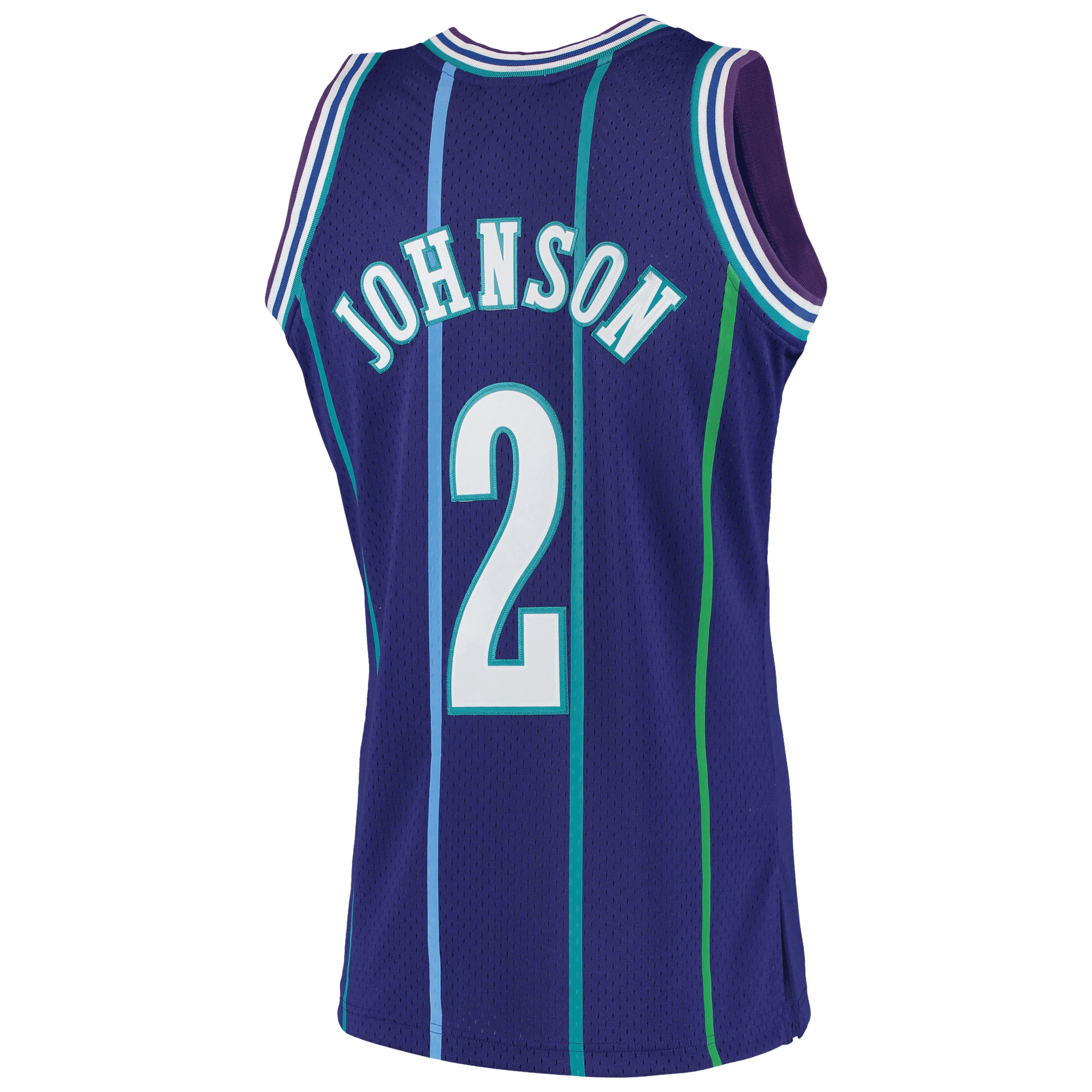 Larry Johnson Charlotte Hornets Mitchell Ness 1992-93 Hardwood Classics Swingman Purple NBA Jersey Men's