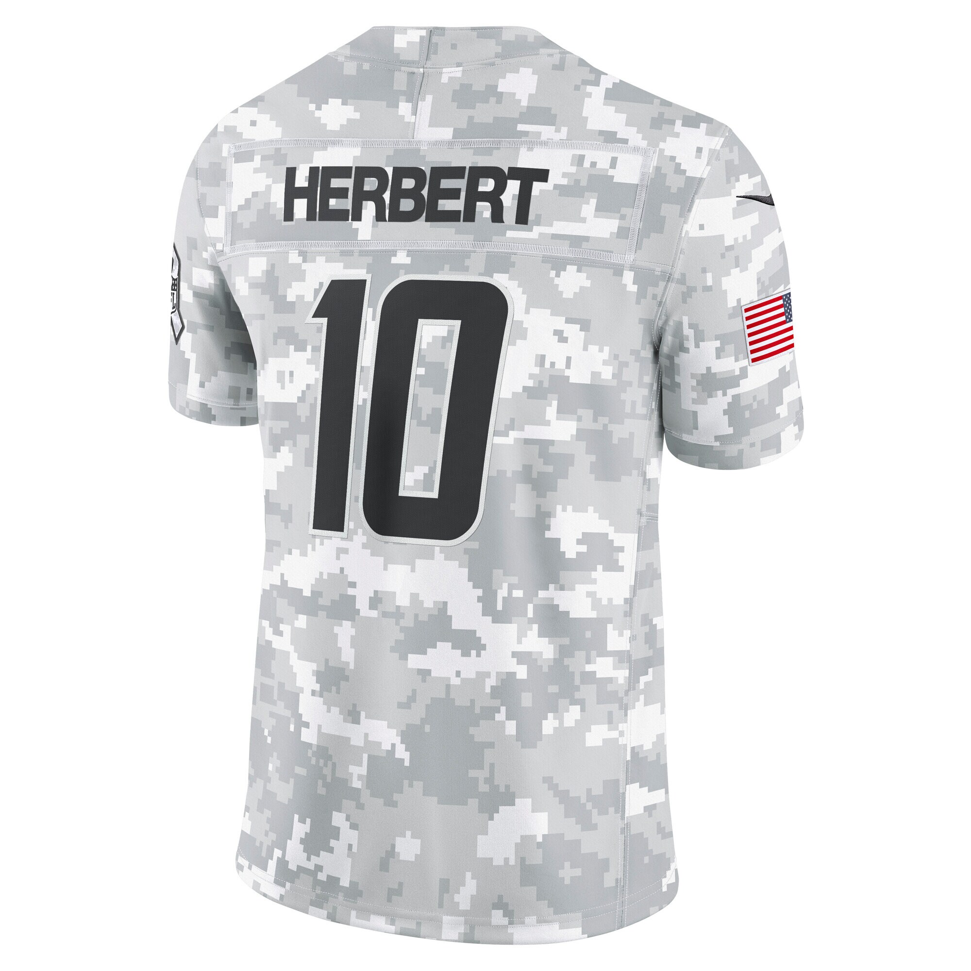 Los Angeles Chargers Justin Herbert Arctic Camo 2024 Salute to Service Limited NFL Jersey Men's