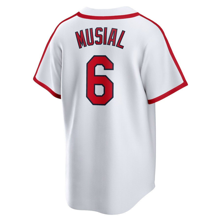 Stan Musial 6 St. Louis Cardinals Cooperstown Collection Home White MLB Jersey Men's