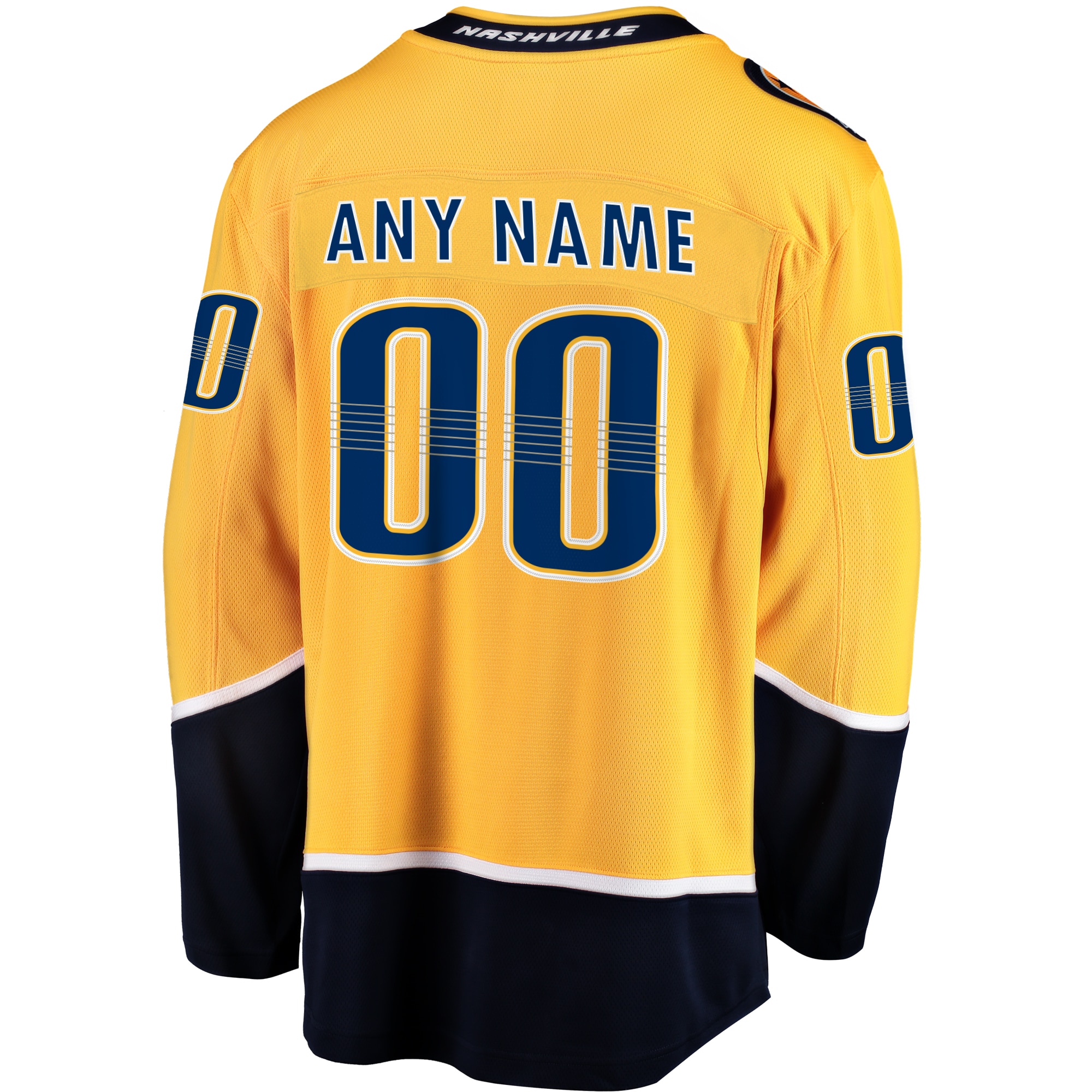 Nashville Predators Gold Home Breakaway Custom NHL Jersey Men's