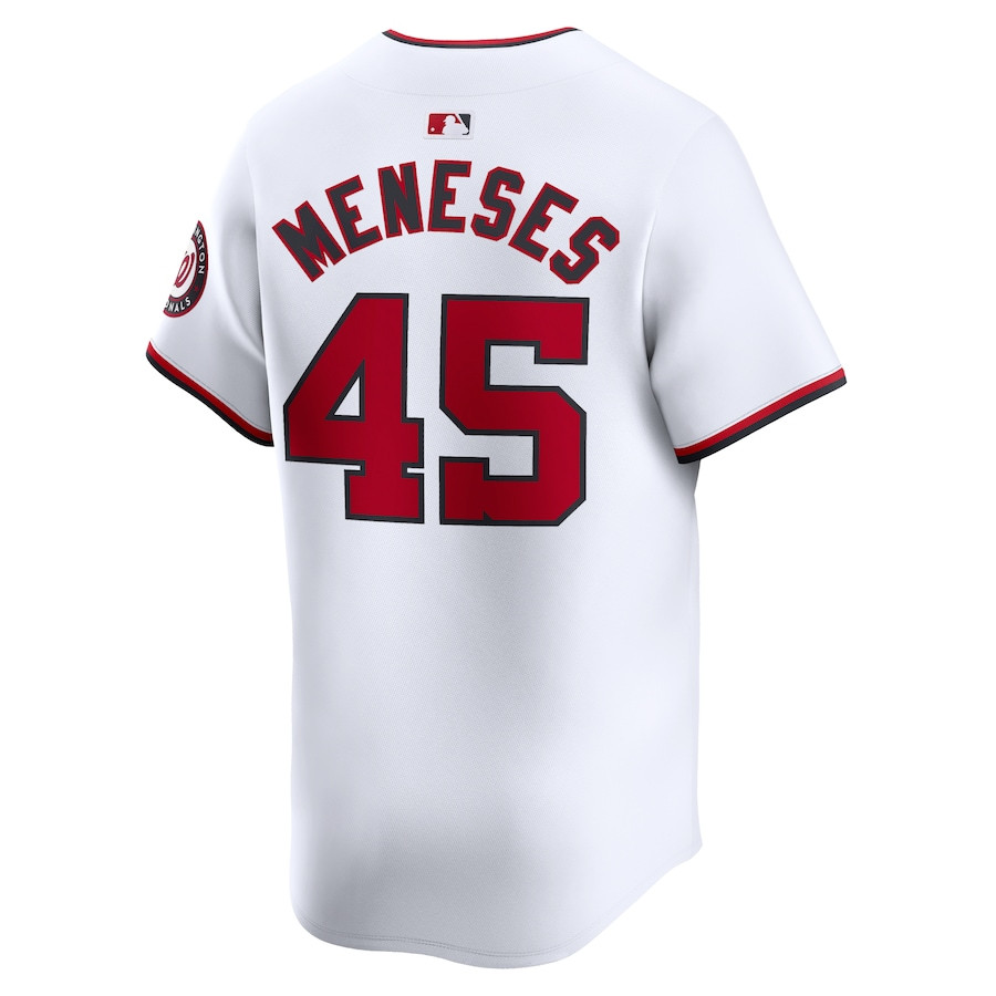 Joey Meneses 45 Washington Nationals Home Limited White MLB Jersey Men's