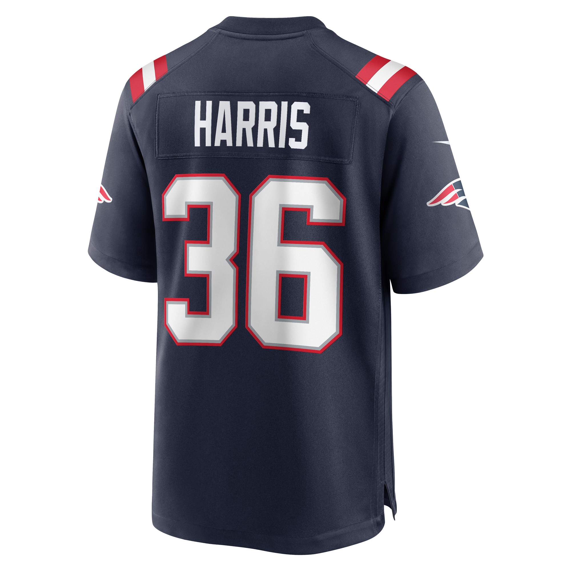 New England Patriots Kevin Harris Navy Game Player NFL Jersey Men's