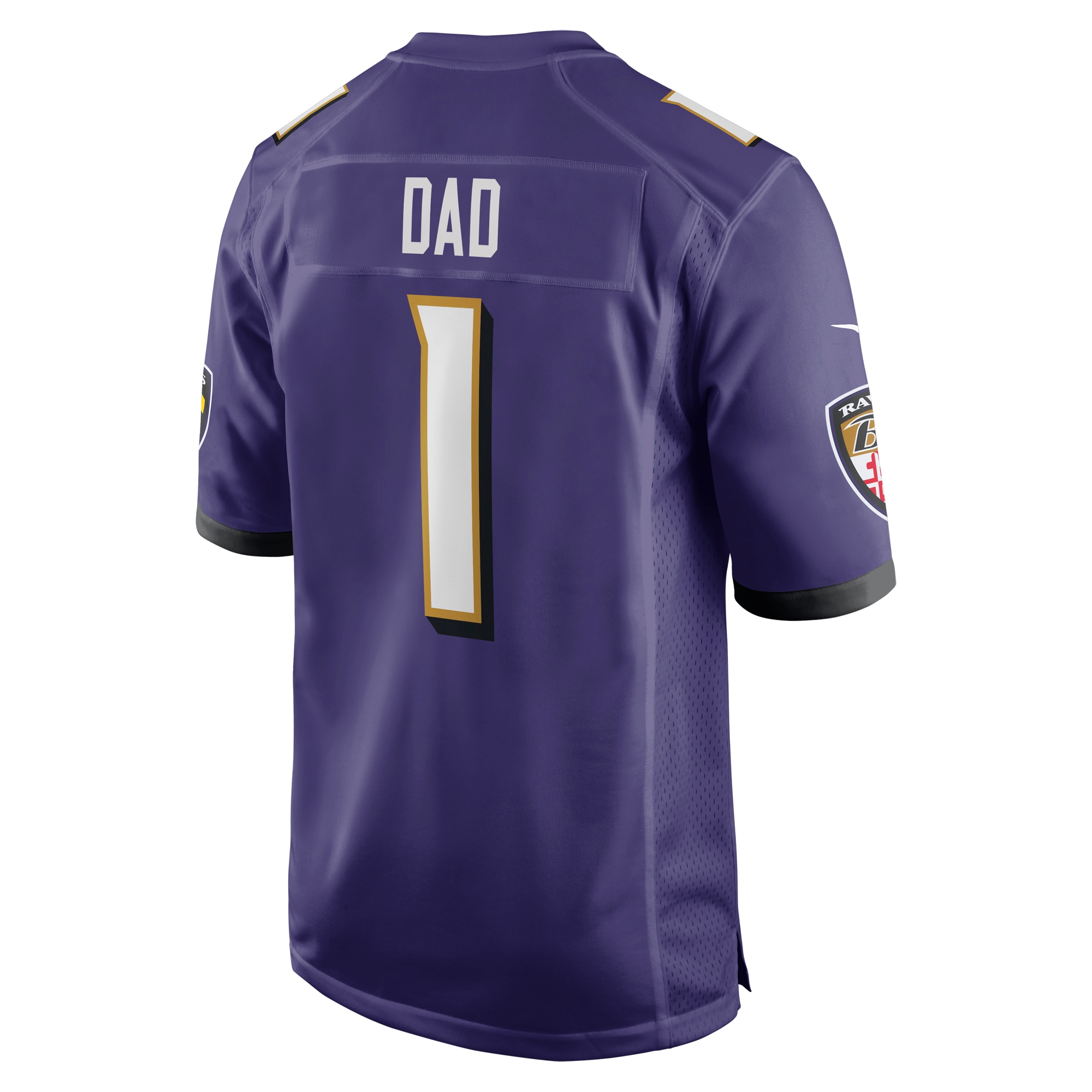 Baltimore Ravens Number 1 Dad Purple Game NFL Jersey Men's