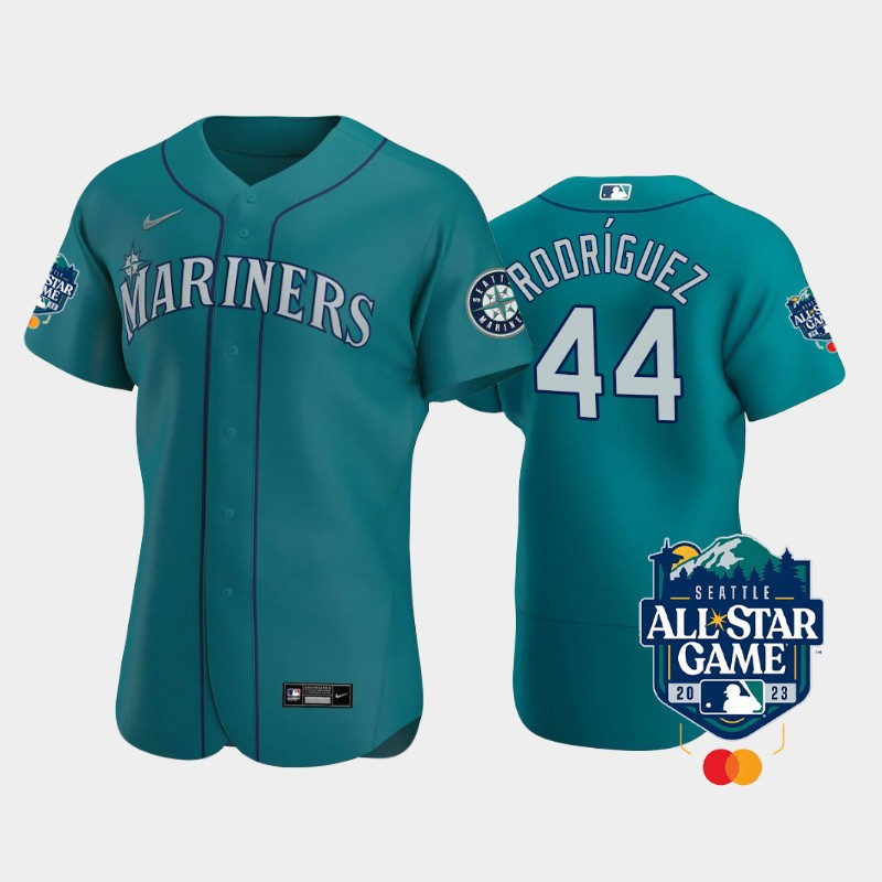 2023 All Star Game Seattle Mariners 44 Julio Rodriguez Aqua MLB Jersey Men's