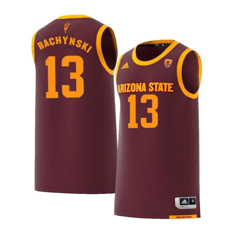 13 Jordan Bachynski Maroon Retro Arizona State Sun Devils NCAA Jersey Men's