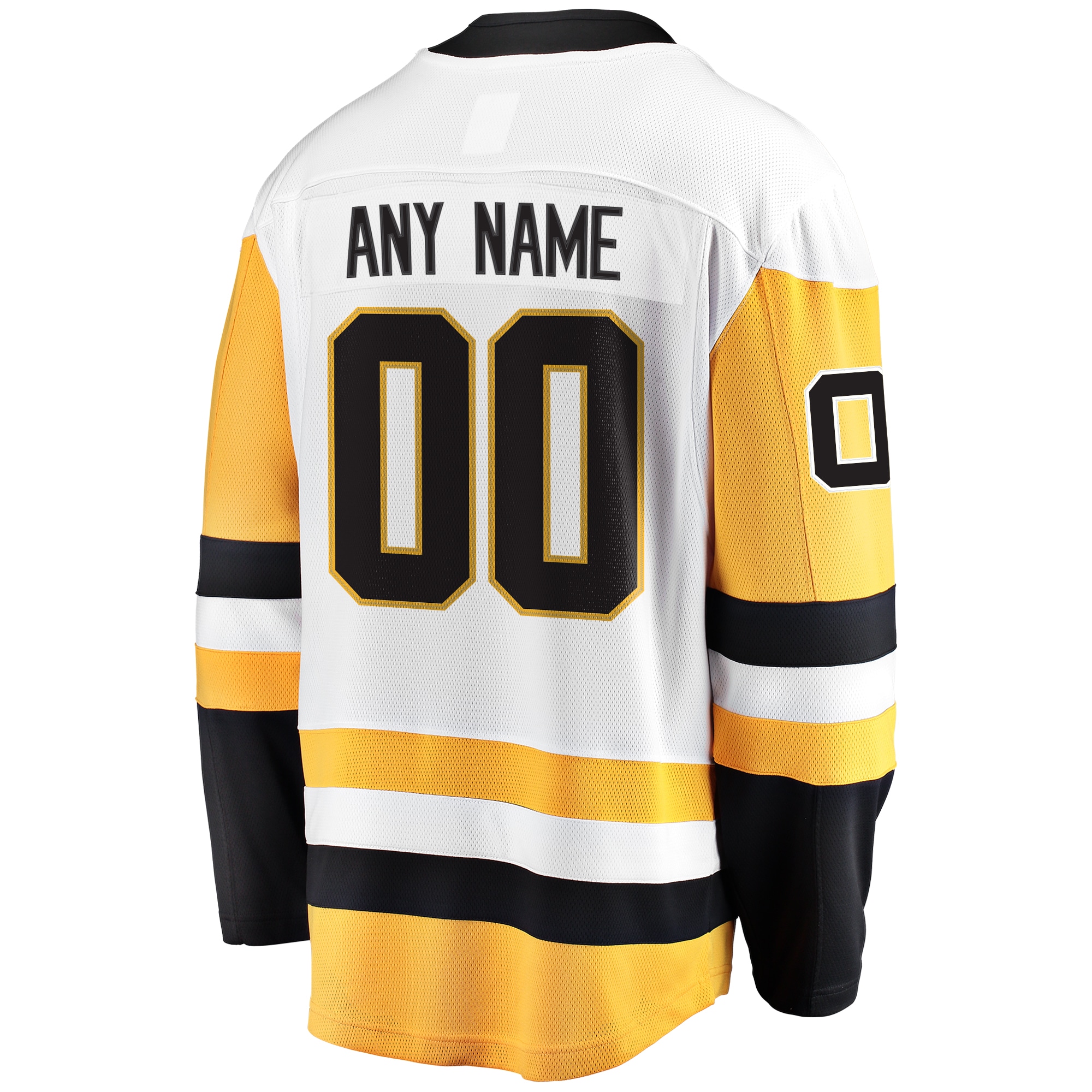Pittsburgh Penguins White Away Breakaway Custom NHL Jersey Men's